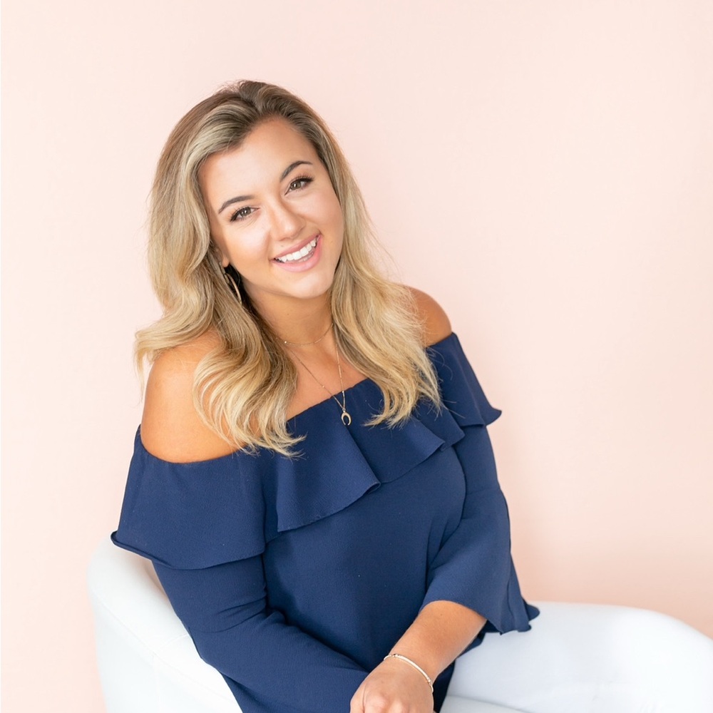 Navy Off-Shoulder Top